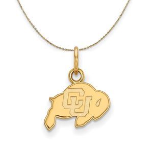 14k Yellow Gold U of Colorado X-Small Necklace - 22 Inch
